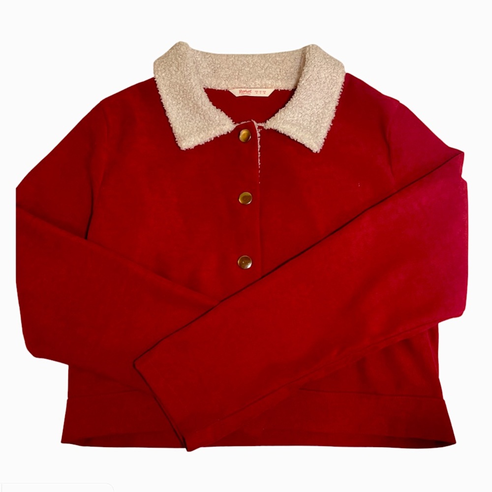 ROMWE✨Red crop jacket🌹super cute and festive❤️
